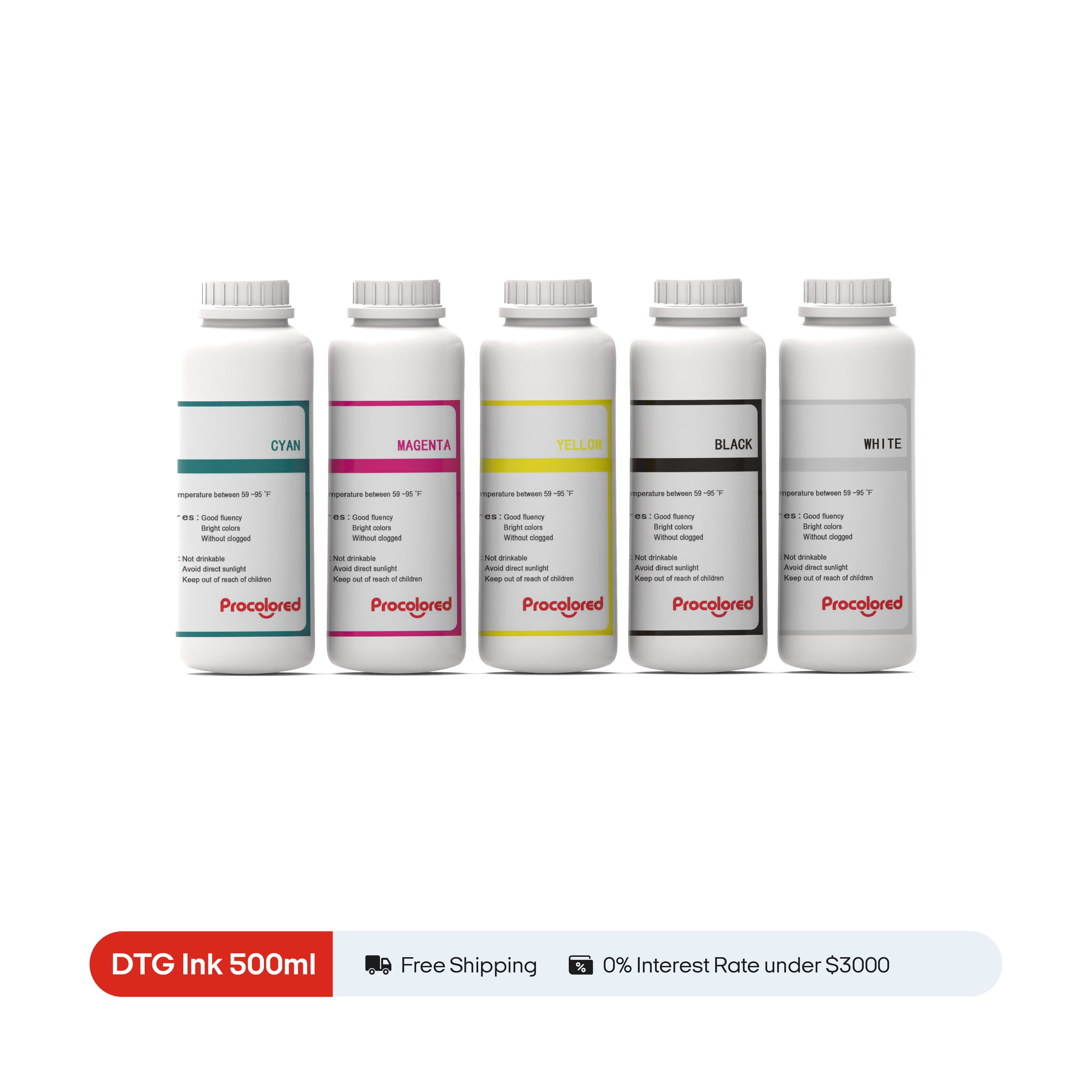 Procolored Direkt auf Textil Tinte 500 ml