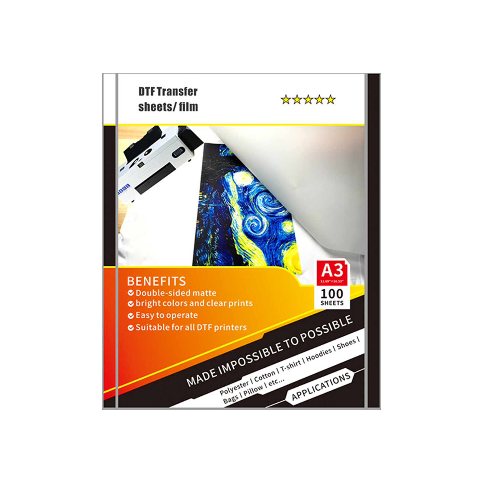 Procolored DTF PreTreat Transferfolie – geeignet für A3 DTF Drucker