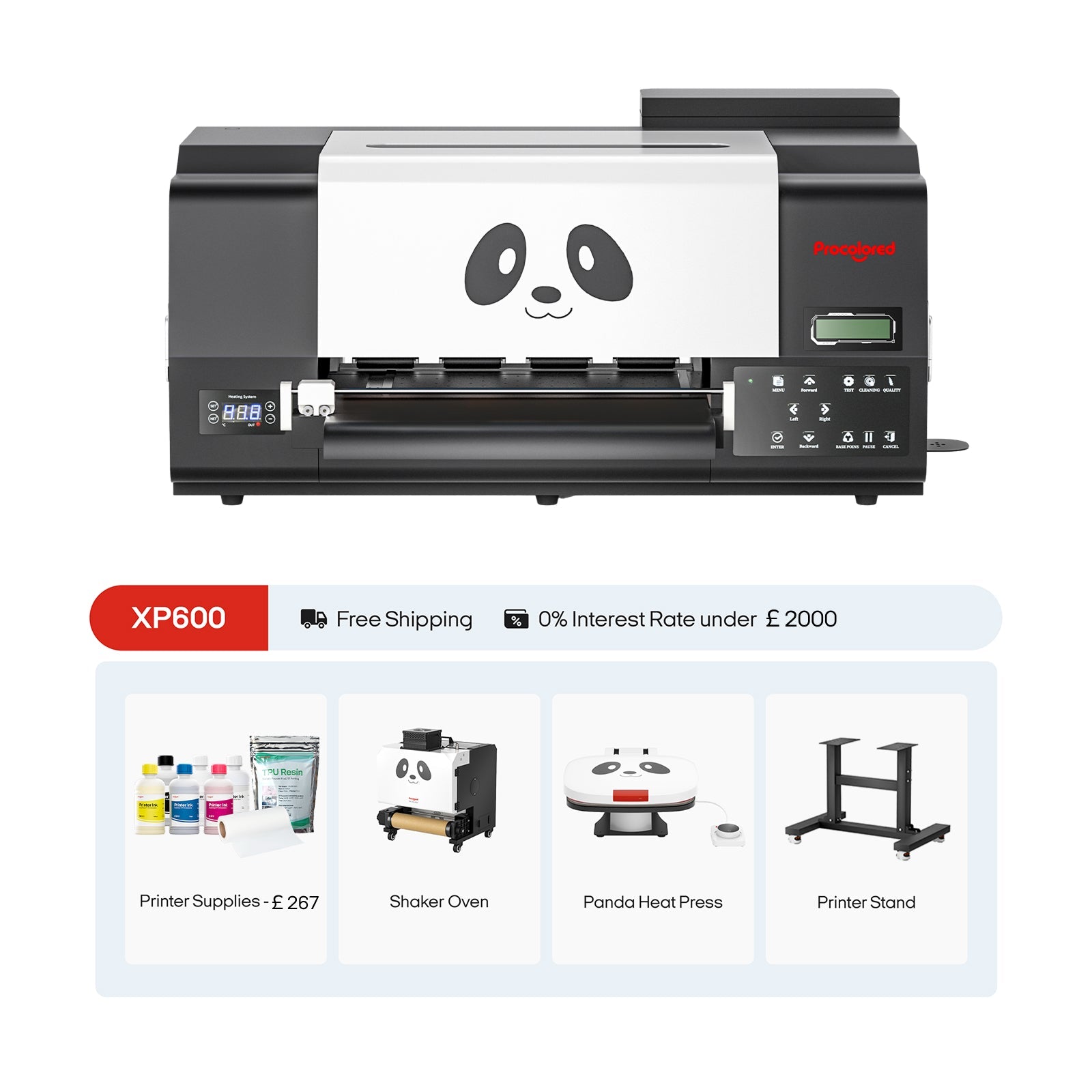 Procolored F13 Pro Panda DTF Drucker 13" A3 Dual XP600 & Ständer Ultimate Bundle