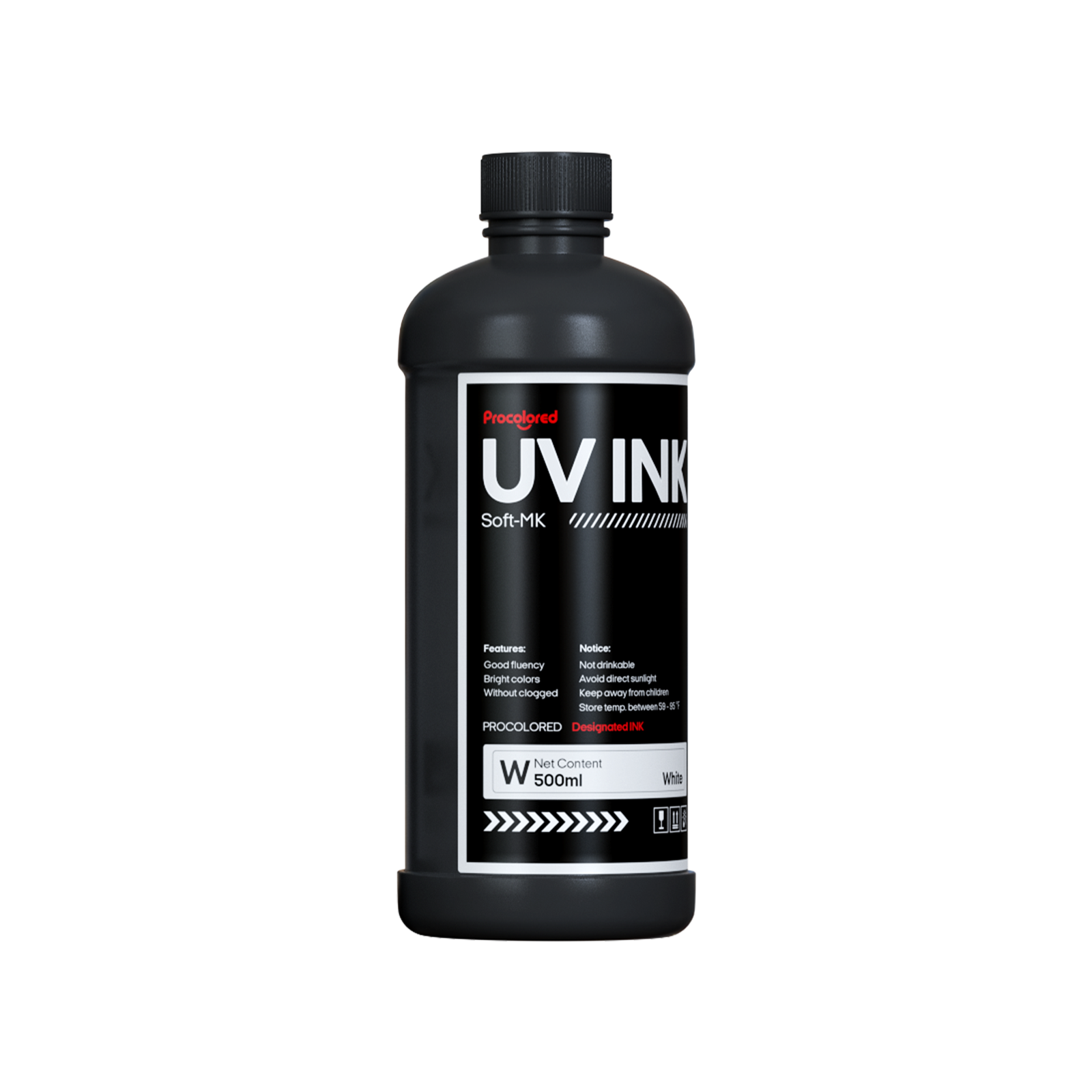 Procolored weiße Tinte für UV Druck 500 ml