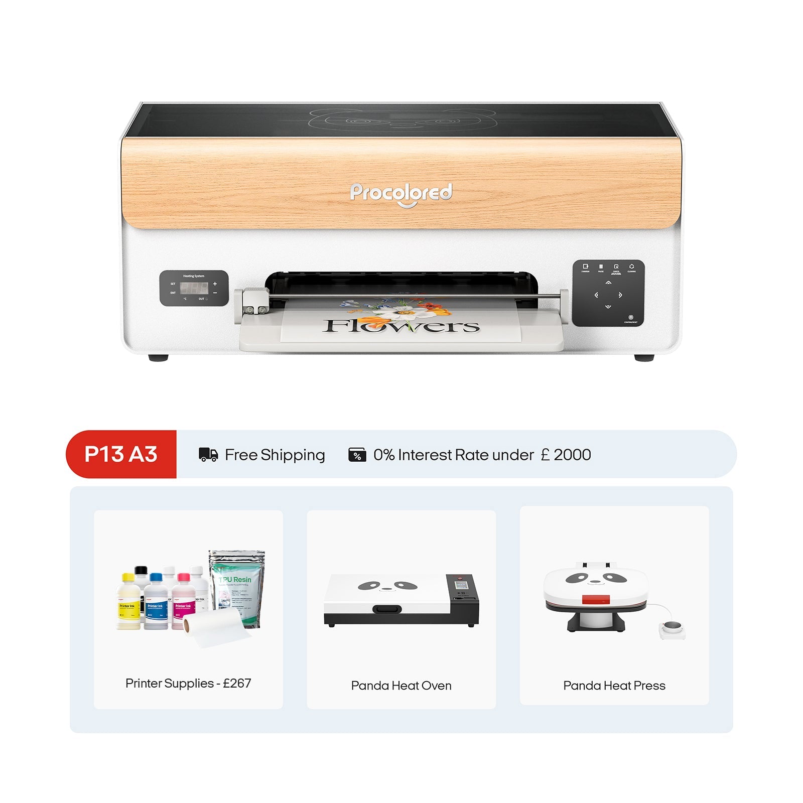 Procolored P13 DTF Drucker 13" A3 XP600 & Komplettpaket (MacOS)