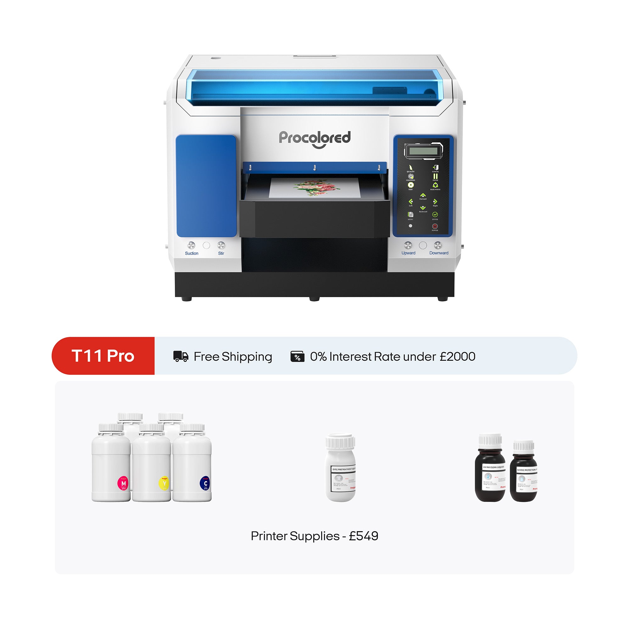 Procolored T11 Pro DTG Drucker 11,8" A3 Dual TX800