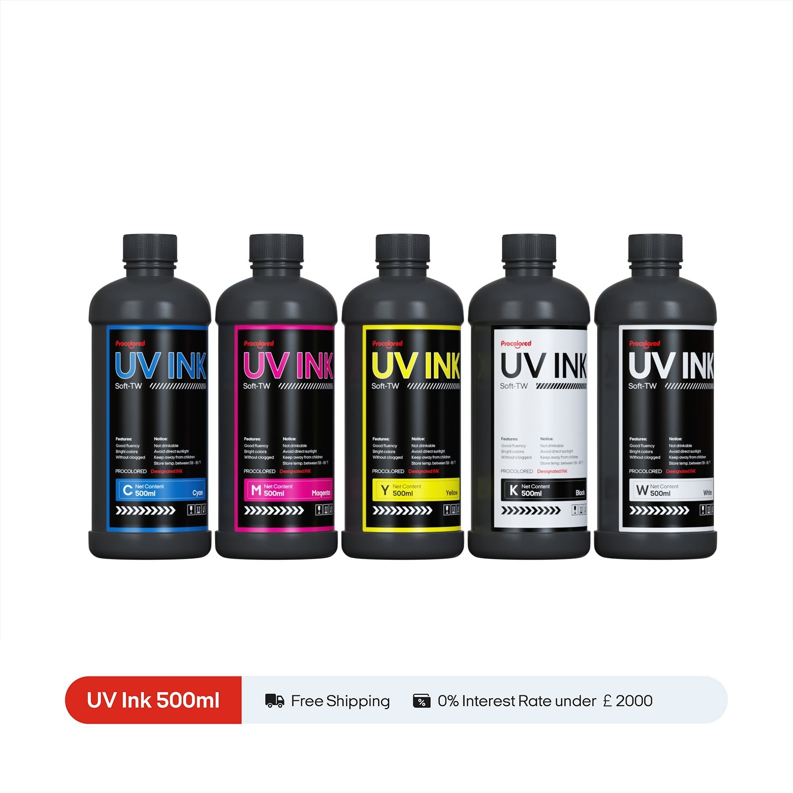 Procolored Tinte für UV DTF Drucker 500 ml